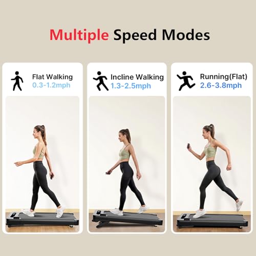 Bluearth Walking Pad Treadmill: 10% Incline, Smart App, Scenic Routes, Live Classes, Under Desk, Hiking & Running