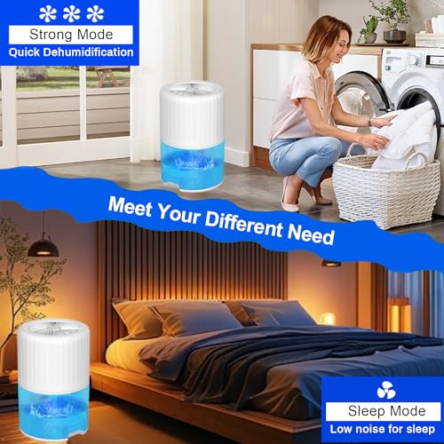 Brand Dehumidifier: Bedroom Home Dehumidifier, 2200ML Capacity, Auto-Off, Quiet, 2 Modes - Ideal for Bathroom, Basement, Kitchen