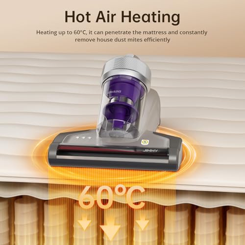 Jimmy JV35 Mattress Vacuum Cleaner with UV-C Light, 700W, 14KPa Suction - Ideal for Bed Sheets, Sofa, Pillows