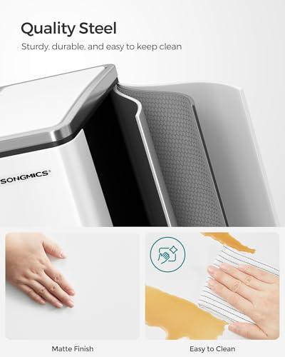 SONGMICS 3 x 18 inch Recycling Bin with Soft-Close Lids