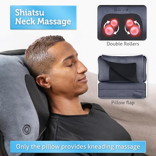 Comfier Massage Mat with Heat Pad, Full Body Shiatsu Massage Bed, Vibrating Motors, Heating Pads - Back Relief & Neck Massagers