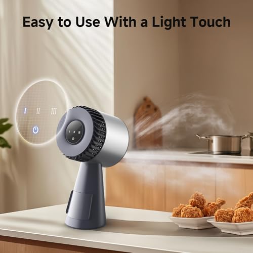 AAOBOSI Mini Desktop Cooker Hood Fan, 3 Wind Speeds, Washable Filter, Oil Cup, Portable Extractor for Kitchen, RV, BBQ
