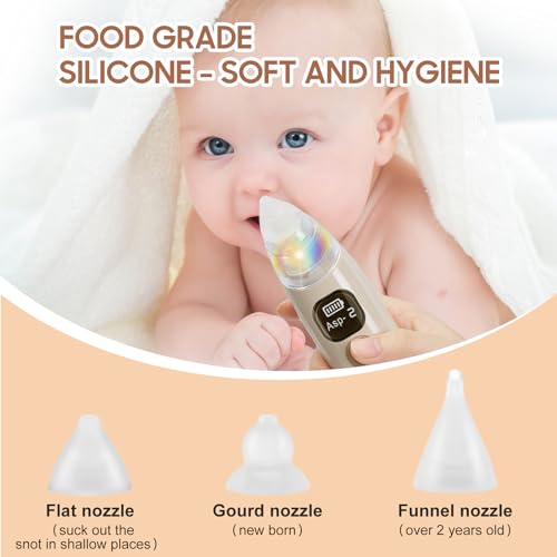 Postuvix Baby Nasal Aspirator: Portable Snot Remover for Newborns - Safe Nose Cleaner with 3 Levels of Suction