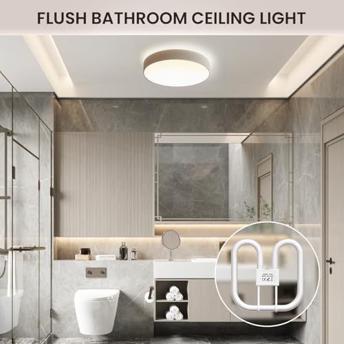 BrightWish 28W CFL Light Bulb 4000K: Energy Saving Ceiling Lamp for Indoor Spaces - Compact Fluorescent Tube