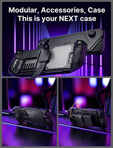 JSAUX Steam Deck ModCase: Protective Cover, Metal Bracket, Strap