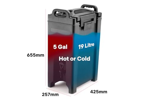 Hakka 5 Gal Insulated Beverage Dispenser: Hot/Cold, Outdoor Juice Warmer, Keeps Temp for 10 Hours