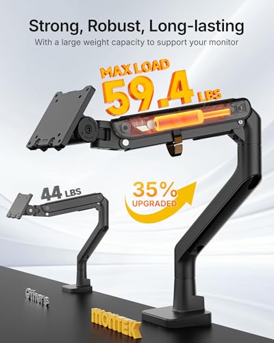 monTEK Heavy-Duty Monitor Arm: Ultra-Wide Curved Screen Mount