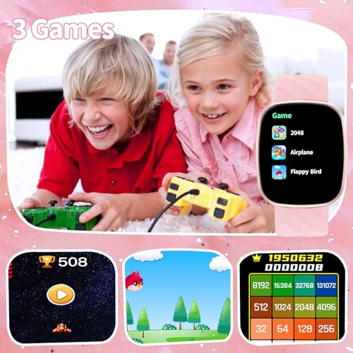 Ucani Kids Smart Watch: Fitness Tracker with 100 Sport Modes, Heart Rate, Sleep Tracker, Games for Girls Boys Teens, IP68 Waterproof