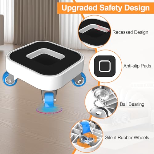 NIUXX Furniture Mover Wheels - Heavy Duty Lifter Sliders - 360° Rotating Transport Roller Dolly Set for Sofa, Bed, Cabinet - 350kg Load