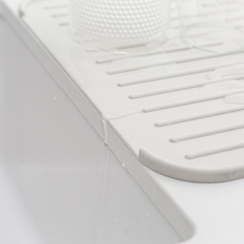 Brabantia Dish Drying Mat, Silicone Steel Light Grey, 43.8x32.5 inch