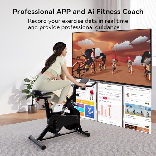 Lacuffy Indoor Cycling Bike: 136kg Capacity, Magnetic, LCD Display