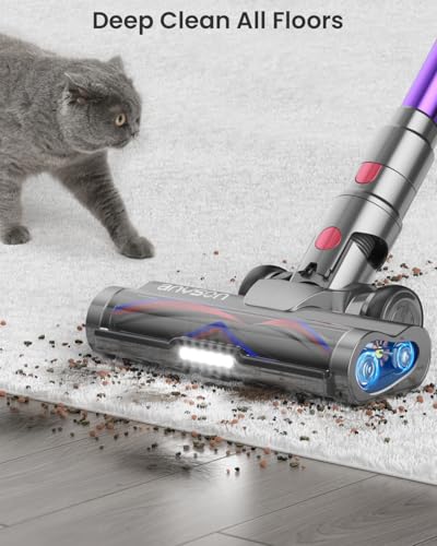 Wall-Mounted Cordless Vacuum 48Kpa 580W 60Min - Self-Standing, Touch Screen, Pet/Hardwood/Carpet - Rechargeable 1.5L Vacuum