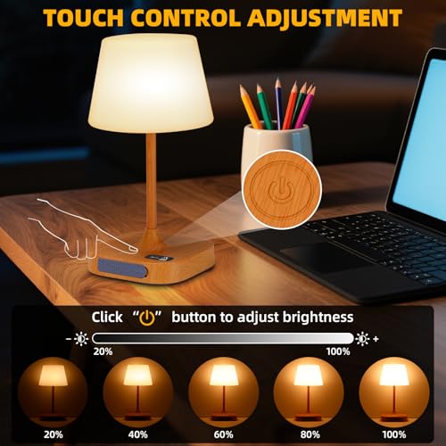 Portable Rechargeable Bedside Lamp, Dimmable LED Night Light with USB Charging - Ideal for Bedroom, Bathroom, Camping