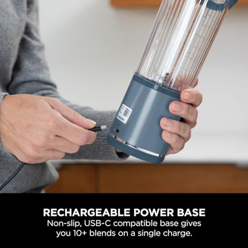 Ninja Blast Portable Blender 530ml: Cordless, Rechargeable, Smoothies, Protein Shakes, Blends Ice & Fruit