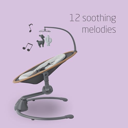 Maxi-Cosi Electric Baby Swing Chair, Baby Rocker, 12 Melodies, 360° Rotation