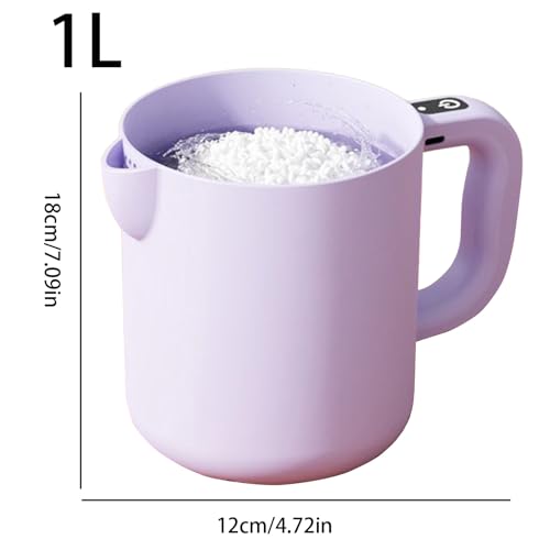 Qoukonao Electric Egg Beater & Rice Washer - Portable 1L Mixing Bowl Filter Machine - Kitchen Gadgets for Baking & Cooking