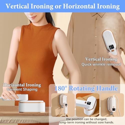 Travel Steamer with LCD Screen, Fast Heat-up 2000W, Portable Handheld Clothes Steamer