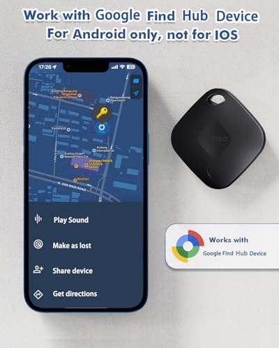 Yipoyilo Air Tracker Tag for Android - Bluetooth Key Finder, 4 Pack Black