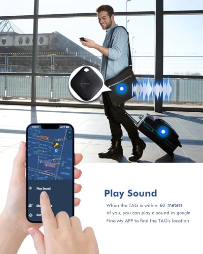 Yipoyilo Air Tracker Tag for Android - Bluetooth Key Finder, 4 Pack Black