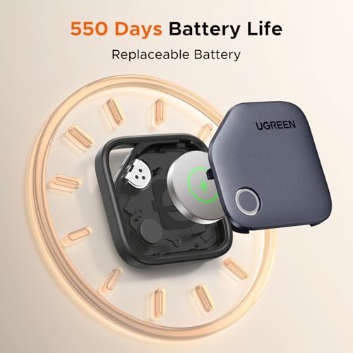 UGREEN FineTrack S 2 Pack Smart Tag for Samsung SmartThings, 550-Day Battery, Phone Find, Bluetooth Tracker