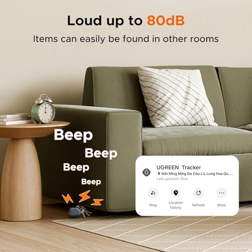 UGREEN FineTrack S 2 Pack Smart Tag for Samsung SmartThings, 550-Day Battery, Phone Find, Bluetooth Tracker