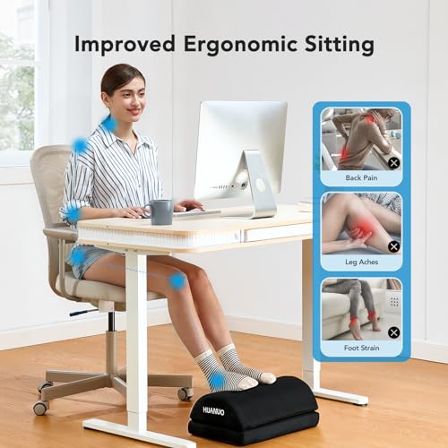 HUANUO Ergonomic Foot Rest Stool for Office & Home Comfort