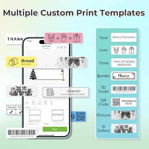 Nelko Label Maker: Portable Bluetooth Printer for Home & Office