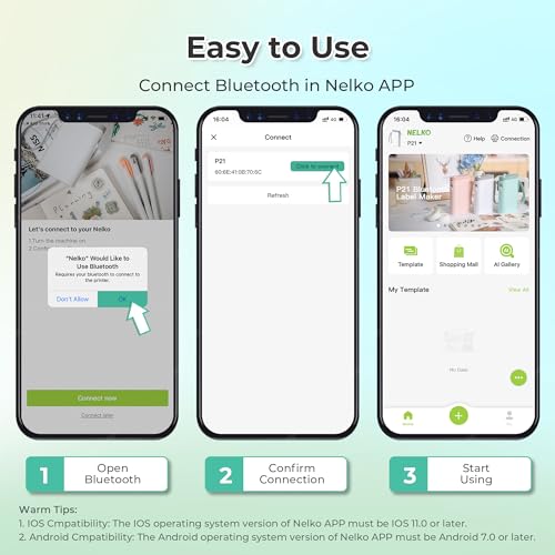 Nelko Label Maker: Portable Bluetooth Printer for Home & Office