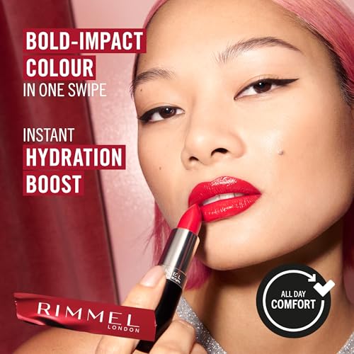 Rimmel Lipstick Pink Blush Creamy Satin Finish 8HR Wear