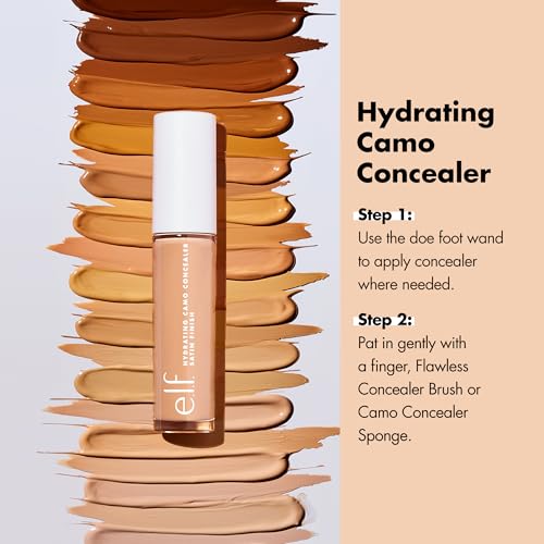 e.l.f. Hydrating Camo Concealer: Satin Finish, Corrects & Highlights, Fair Warm, 0.203 oz