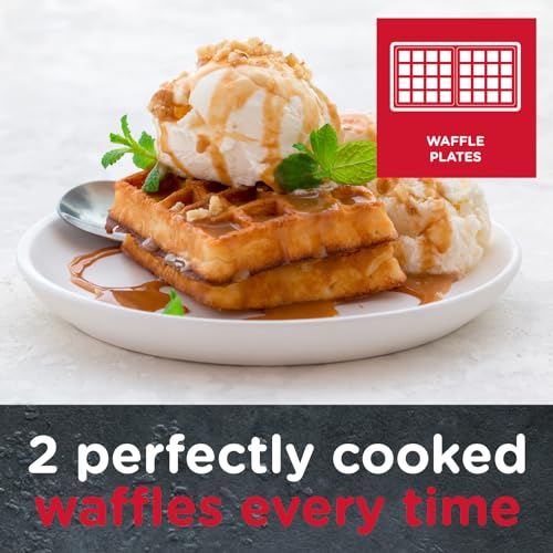 Sensio Home 3-in-1 Waffle & Sandwich Maker with Non-Stick Plates