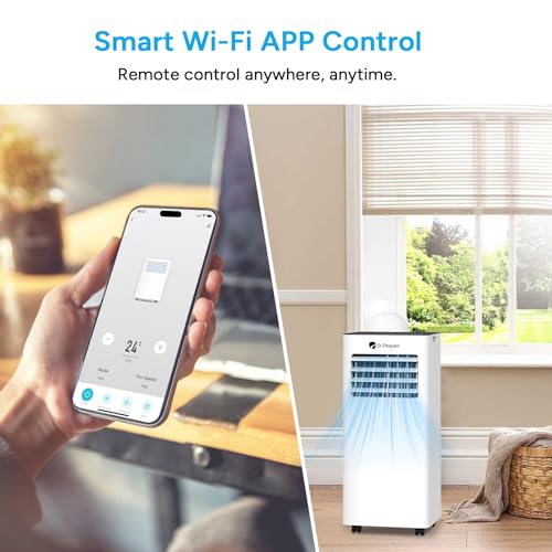 DR.PREPARE 9000 BTU Portable Air Conditioner with WiFi, Dehumidifier & Cooling Fan - 2 Speeds, Sleep Mode, Child Lock