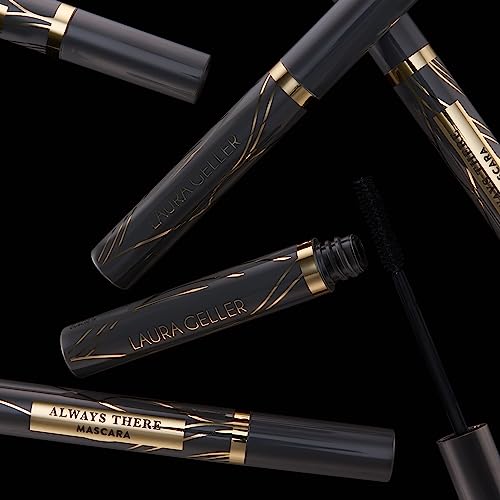 LAURA GELLER Waterproof Lengthening Mascara in Black - Defining, Curling, Buildable Formula - Innovative Brush - Eye Makeup