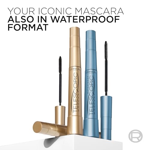 L'Oréal Paris Telescopic Mascara for Dramatic Length & Definition, 71% Lengthening, Smudge-Resistant, 36H Wear - 8ml