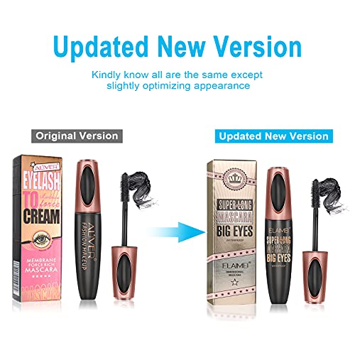 Silk Fiber 4D Mascara: Extra Long & Voluminous Lashes, Waterproof Black