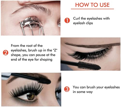 Silk Fiber 4D Mascara: Extra Long & Voluminous Lashes, Waterproof Black