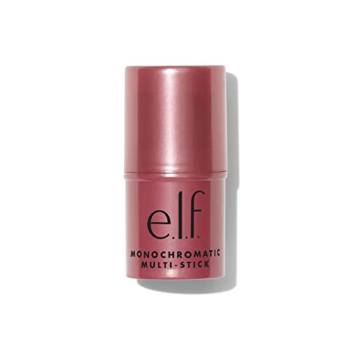 e.l.f. Monochromatic Multi Stick for Eyes, Lips & Cheeks, Sparkling Rose, Creamy Blendable Color, 0.155 oz