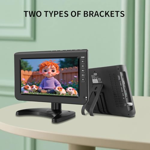 ZOSHING 10.1" Portable TV: Freeview-Digital, 720P Screen, USB, HDMI/AV - Mini Camping/Kitchen/Caravan