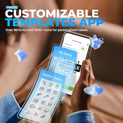 Nelko PM220 Bluetooth Label Printer: Portable 2 Inch Maker for iOS & Android - Clothing, Retail, Barcode - White Home Use