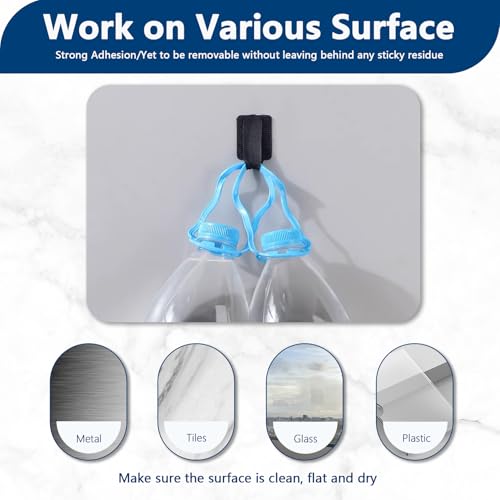 Abnii Cable Management Clips: Self-Adhesive Tidy Straps for TV, PC, Laptop - Hook and Loop Cord Organizer - Black, Small