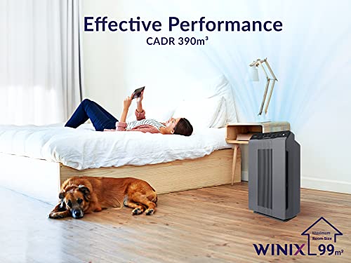 WINIX 5300-2 Air Purifier: Large Bedroom, CADR 390m³/h, Carbon & HEPA Filter, Air Quality Sensor, Sleep & Auto Mode, Removes Pollen, Allergy, Dust, Smoke