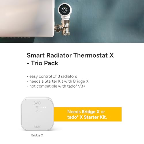 tado Smart Radiator Thermostat Trio Pack - App Control, Save Costs