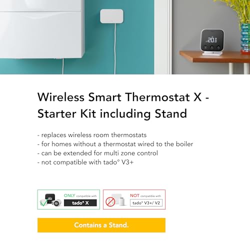 Smart Thermostat X Starter Kit with Hot Water Control - Wireless, OpenTherm, Stand Included