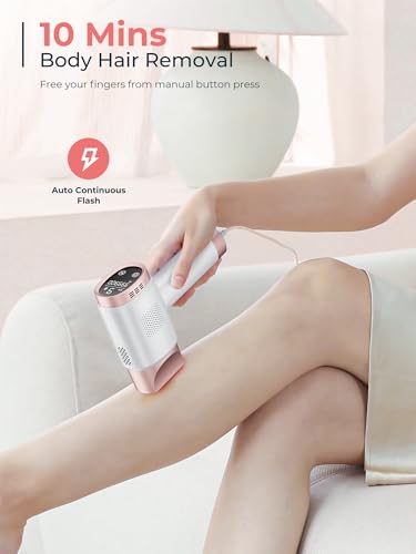 21J Laser Hair Removal Device with Ice-Cooling System - Painless IPL for Face, Bikini, Armpit & Body
