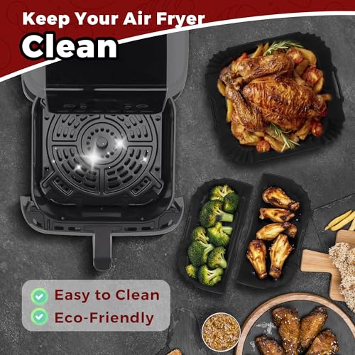 Pietuley Silicone Air Fryer Molds Set for Philips & Moulinex, Ninja, Cosori - Accessory Kit for Various Air Fryer Models