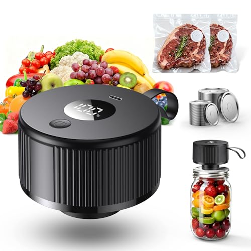 Mason Jar Vacuum Sealer Kit 3-in-1 for Food Preservation | Ideal for Canning Jams, Pickles, Dry Foods & Leftovers