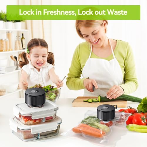 Mason Jar Vacuum Sealer Kit 3-in-1 for Food Preservation | Ideal for Canning Jams, Pickles, Dry Foods & Leftovers