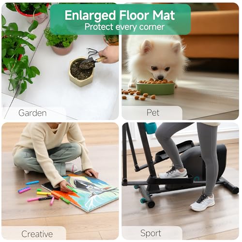 NATRKE Clear Office Chair Mat 47x35 inch, Hard Floor Protector