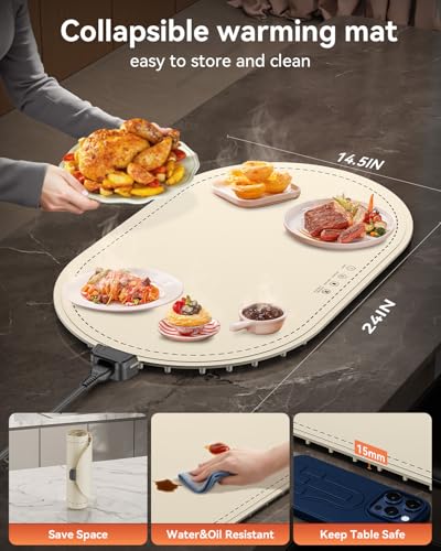 Silicone Food Warmer Mat: Fast Full-Surface Heating Tray