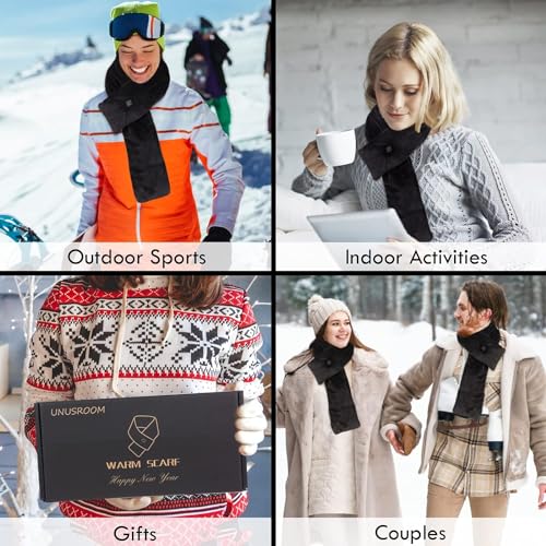 Heated Scarf Neck Heating Pad, Pain Relief & Warmer, 7000mAh Power Bank, Cordless Thermal Brace, Christmas Gift Women